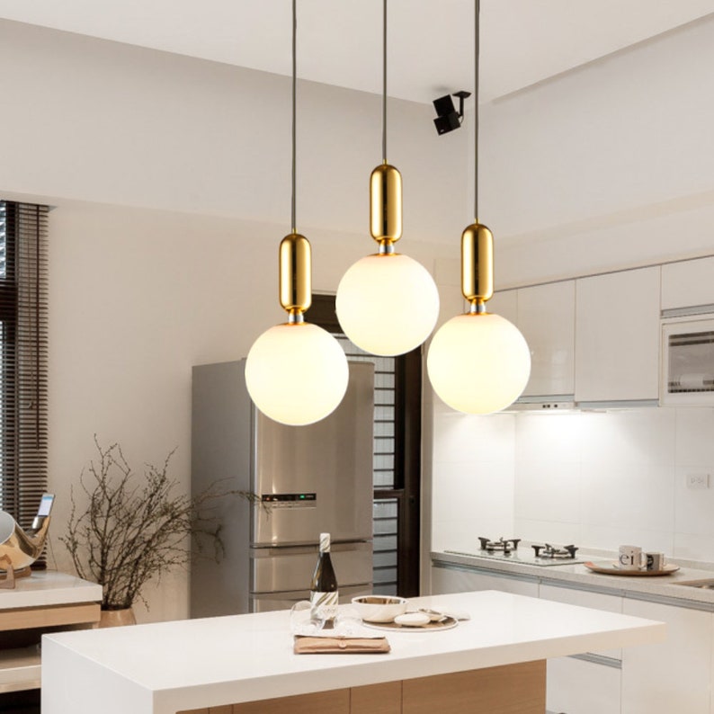 Modern Kitchen Pendant Light Unique Brass Ceiling Light