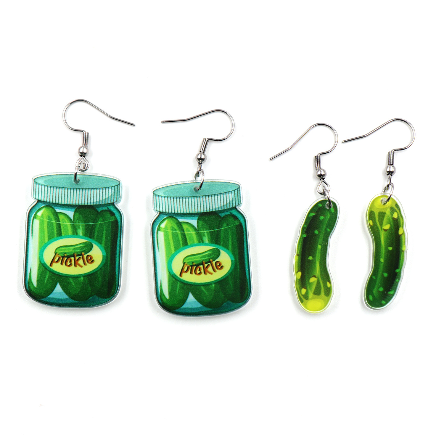 Acrylic Pickle Earrings
