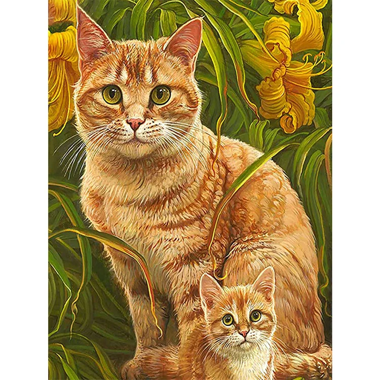 Two Cat - Full Round - Diamond Painting(30*40cm)