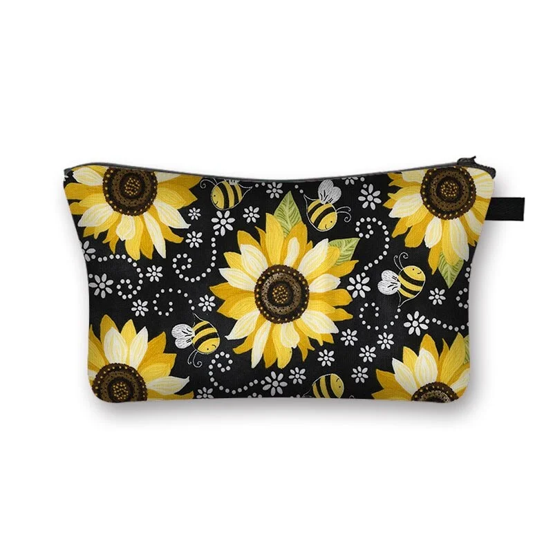 Polyester Cosmetic Bag - Sunflower