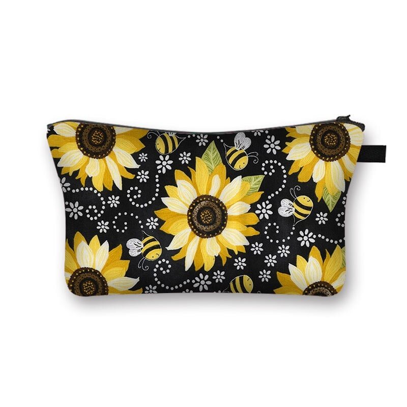 Polyester Cosmetic Bag - Sunflower