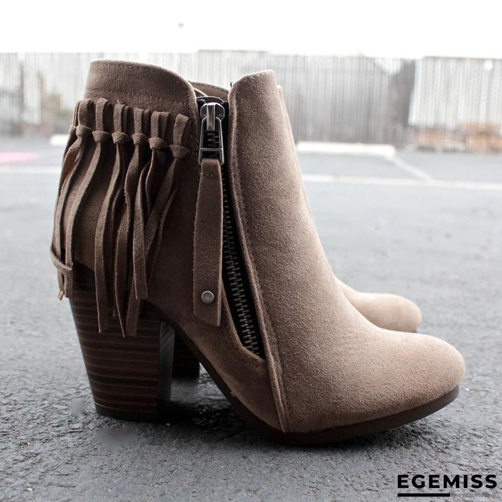 Boho Fringe Ankle Booties Winter boots | EGEMISS