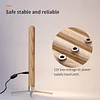 LED Wooden Table Light Modern Simple Design Vertical Indirect Lighting Atmosphere Lamps 360° Adjustable Portable Ambient Lamp