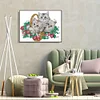 Diamond Painting-DIY Crystal Rhinestone Flower Cat