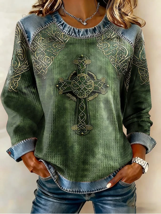 Women's St. Patrick's Day Printed Top 