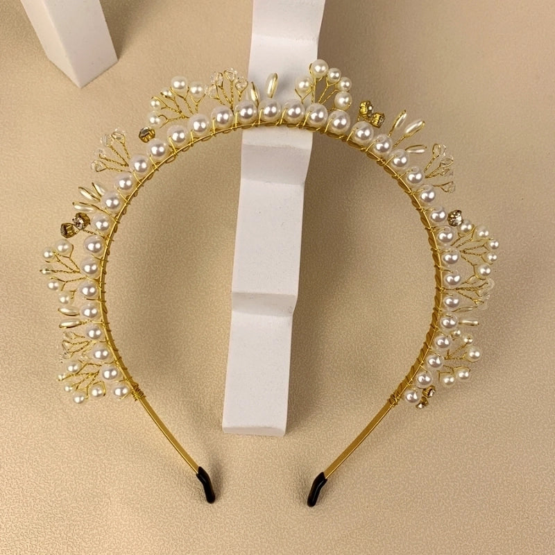 Minimalist Round Artificial Pearl Inlay Pearl Hair Band