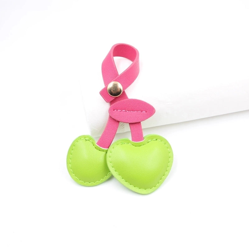 Pastoral Style Cherry Leather Bag High-end Pendant Cherry Retro Bag Keychain Hanging Ornaments