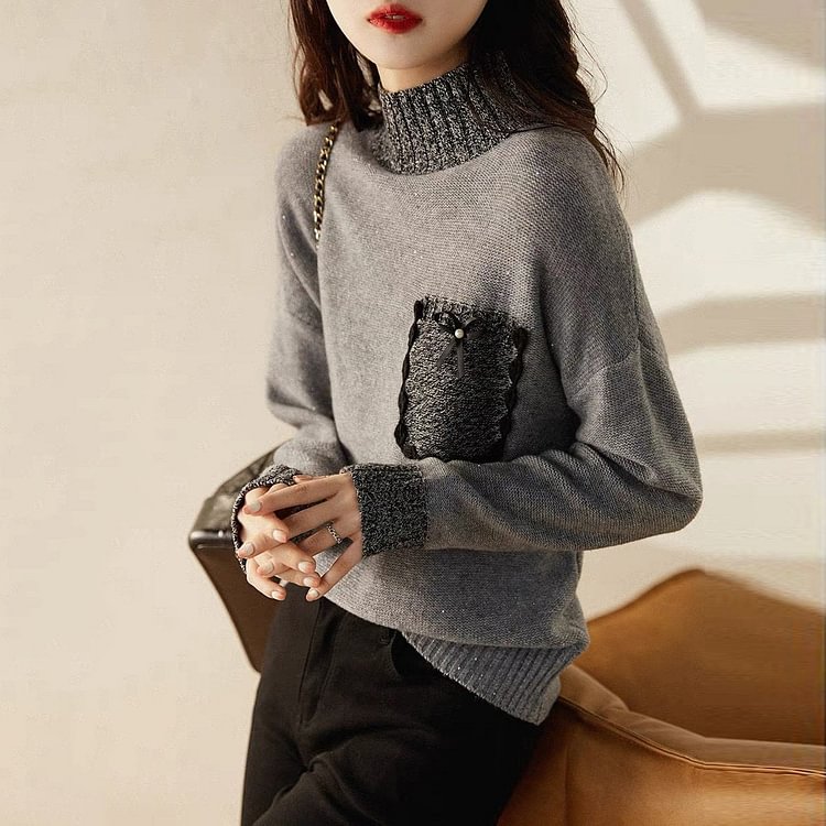 Shift Knitted Long Sleeve Sweater
