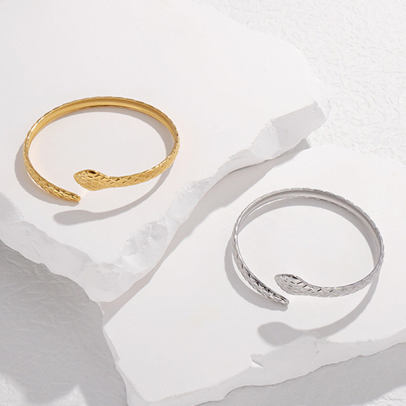 Snake Stainless Steel Electroplating Bangles