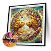 Diamond Painting -DIY Full Square Drill Stained Glass Gold Goldfish(45*45CM)