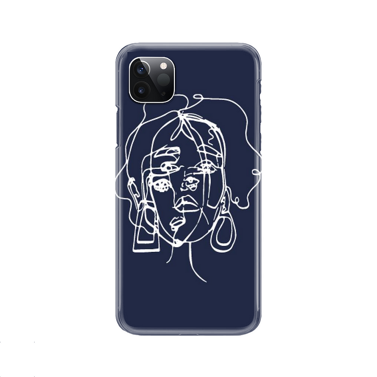 Line Silhouette Of Girl, Sculpture iPhone Case