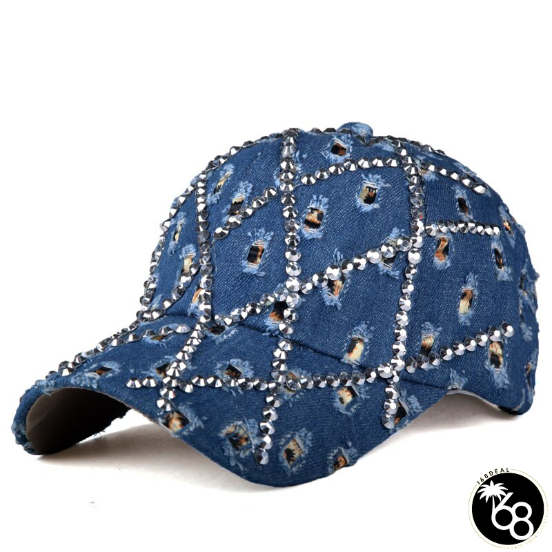 Women's Denim Adjustable Strap Sun Protection Casual Baseball Cap | 168DEAL