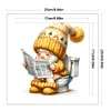 (Small Size)Gnome In The Toilet - 18CT Counted Cross Stitch - 25*25cm
