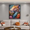 >SALE<Full Embroidery Eco-cotton Thread 11CT Print Flower Dragon Cross Stitch 50x60cm