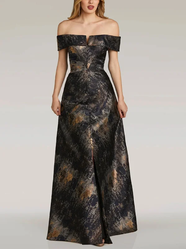 One Shoulder Print Maxi Dress