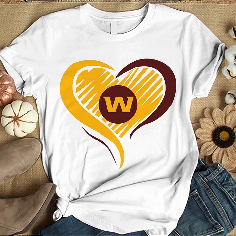 Washington Commanders Women's White Relaxed T-Shirt