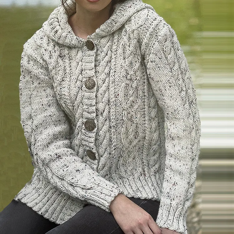 Vintage Fairman Island Jacquard Buttons Sweater Cardigan