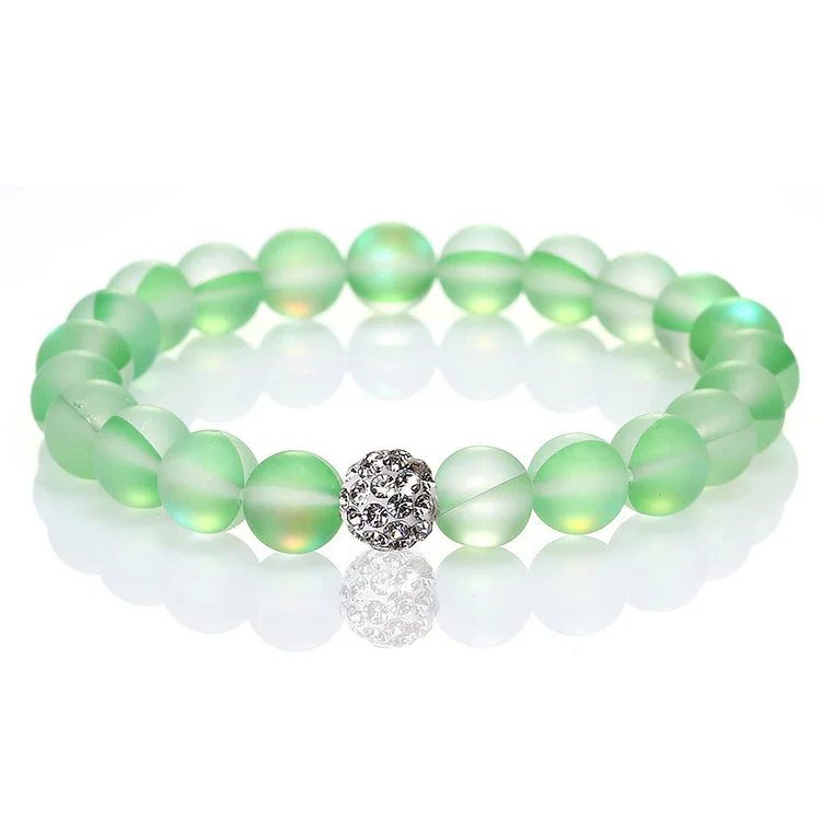 Olivenorma Zircon Crystal Glass Bead Bracelet