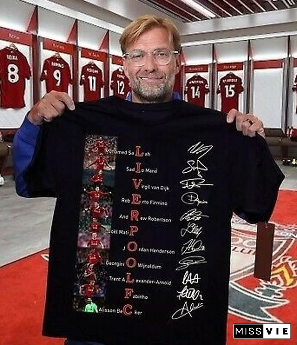 Summer New Fashion FC Line Up Name Signature Football T-Shirt
