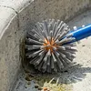 12.99inch Pool Brush Head with Round Ends High-Efficiency Pool Brush with High-Density Nylon Bristles for Corner for Cleaning Pools Walls Floors Steps Small Stains