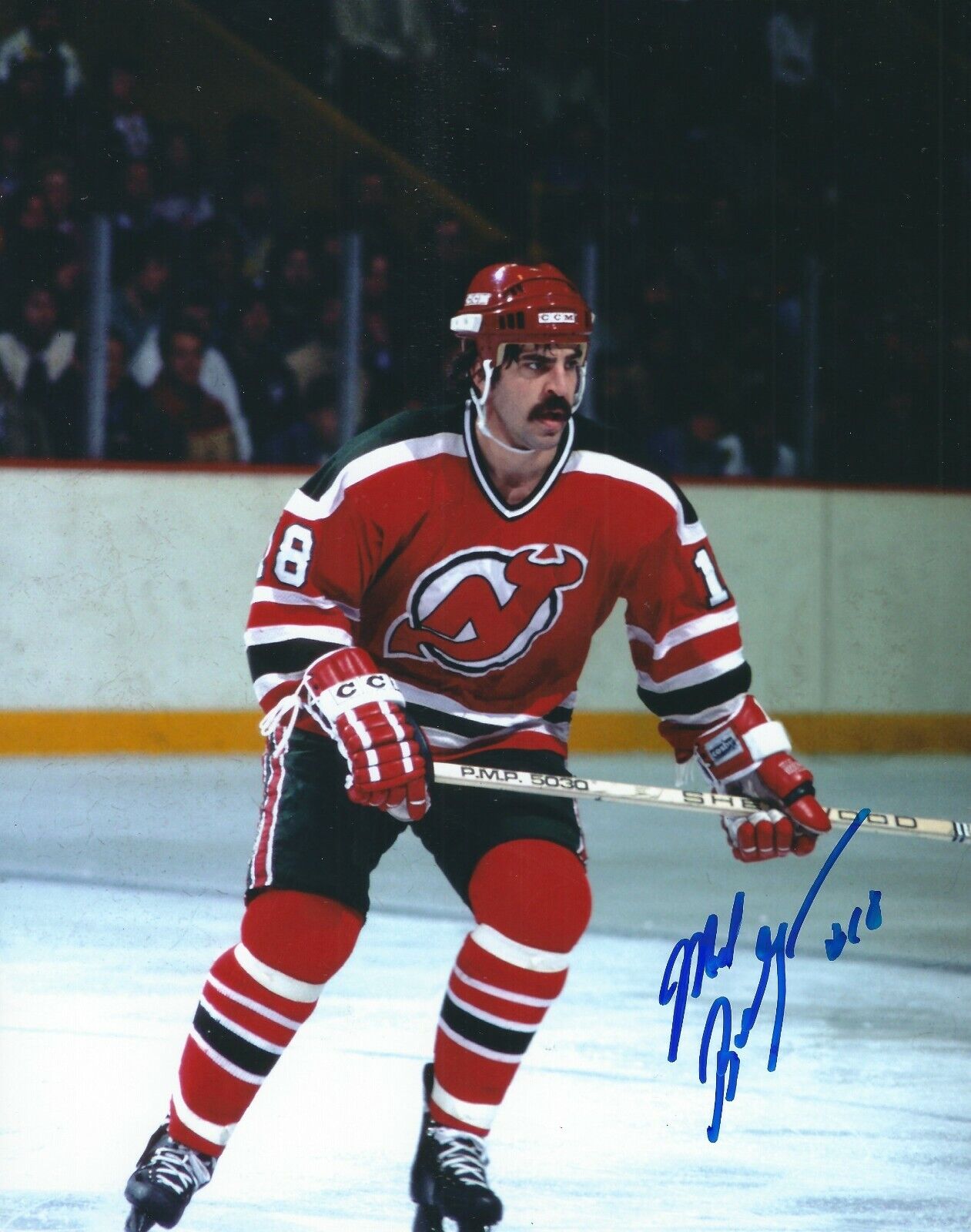 Signed 8x10 MEL BRIDGMAN New Jersey Devils Autographed Photo Poster painting - COA