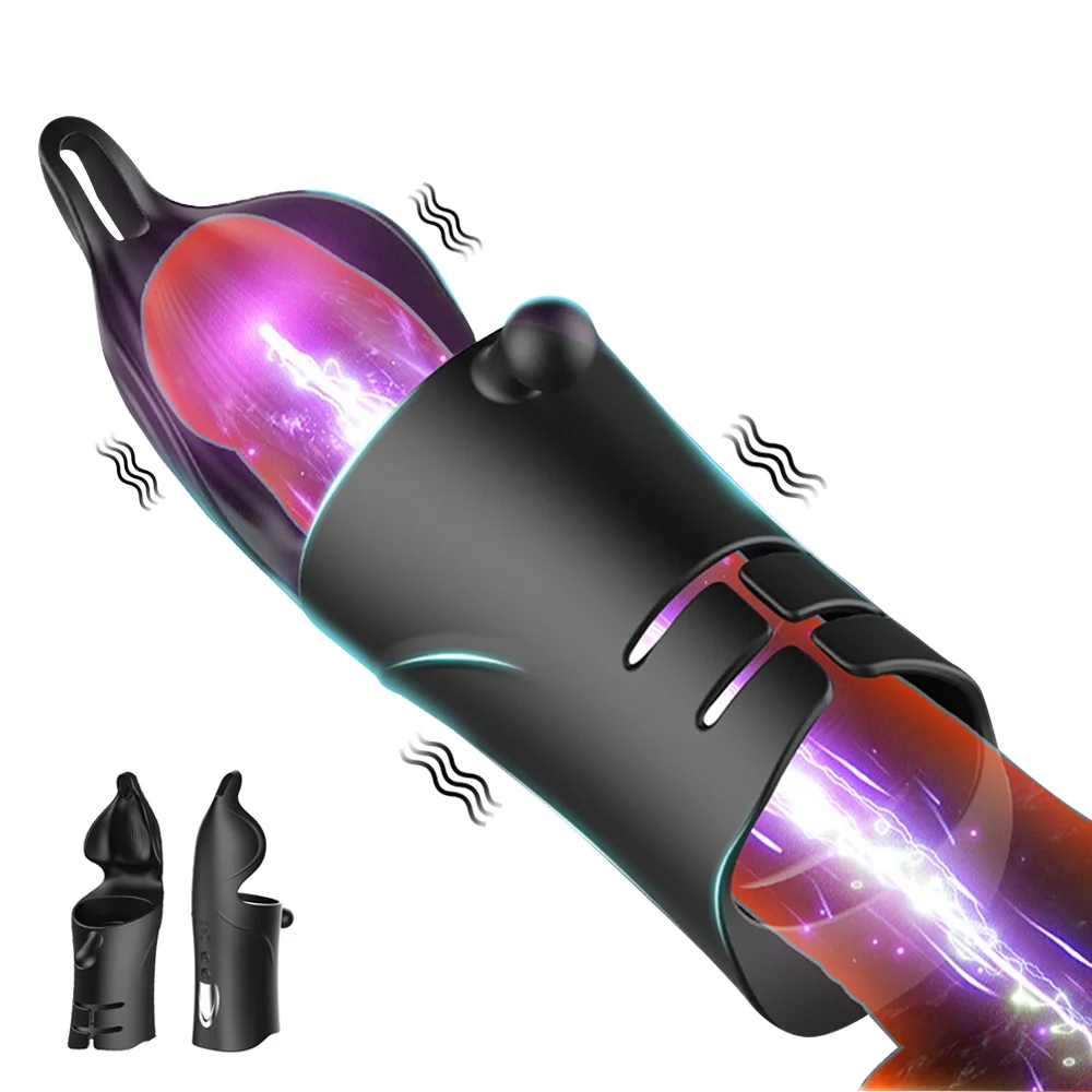 Double Motor Vibration Glans Massager Penis Delay Trainer Rosetoy Official