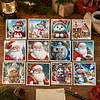 12Pcs Diamond Painting Snowman Greeting Card Set with Envelope