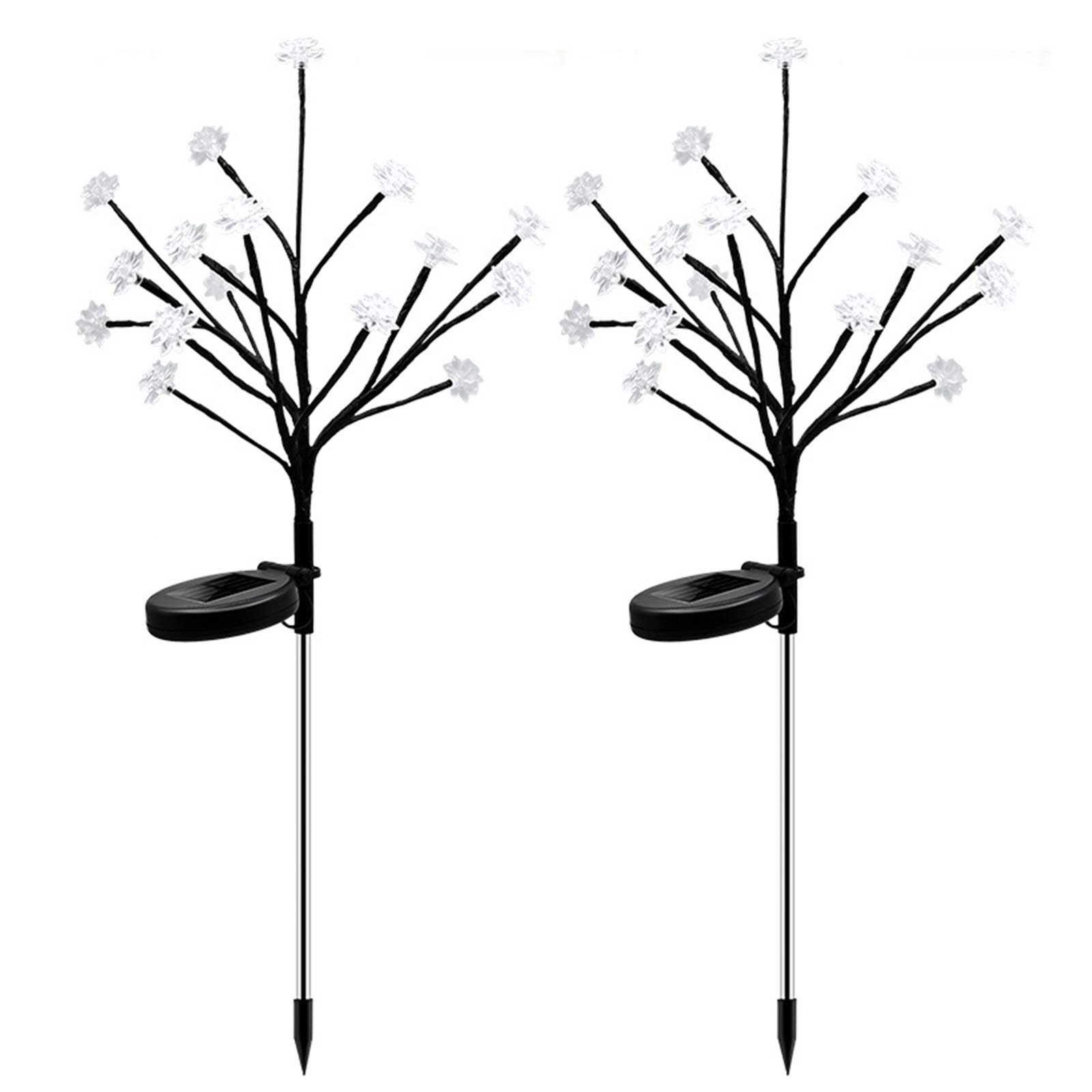 

Solar Flower Lights - 2 Pack 16 LED Stake Waterproof Landscape Decor Light, 501 Original