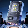 COB SMD USB Charging Hat Clip Light LED Keychain Flashlight Rotatable Work Light