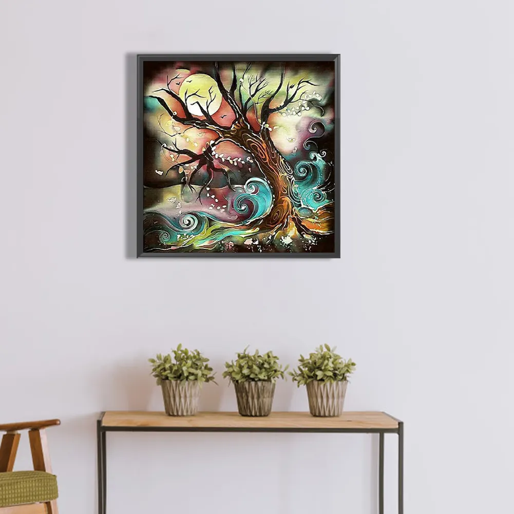 Full Round Diamond Painting 35*35cm - Abstract Tree