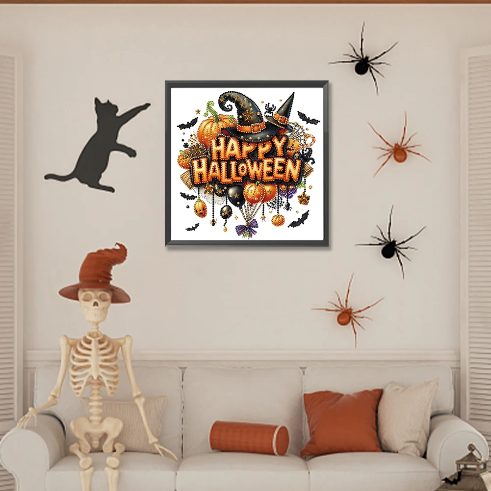 Diamond Painting - Partial Special Shaped Drill - Happy Halloween(Canvas|30*30cm)