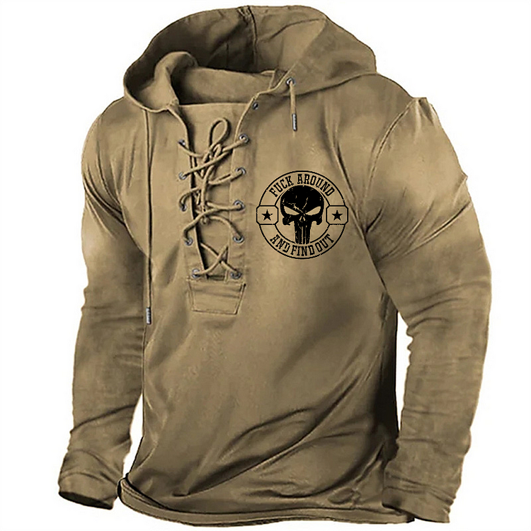 Skull Fuck Around And Find Out Retro Hoodie