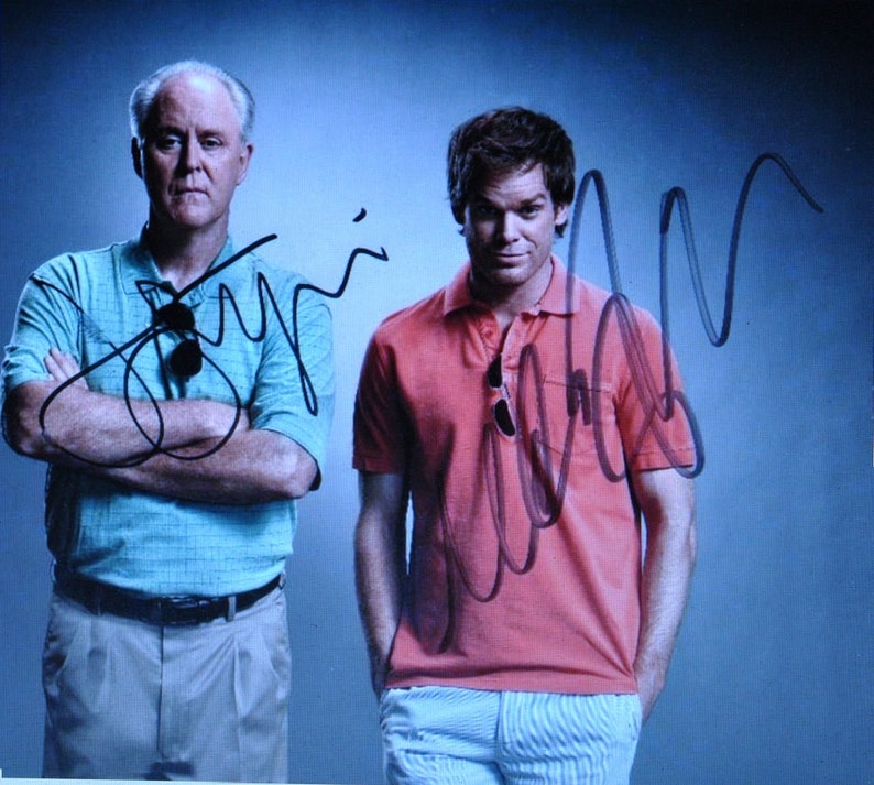 John Lithgow & MICHAEL C. HALL cast x2 DEXTER 8x10 wcoa