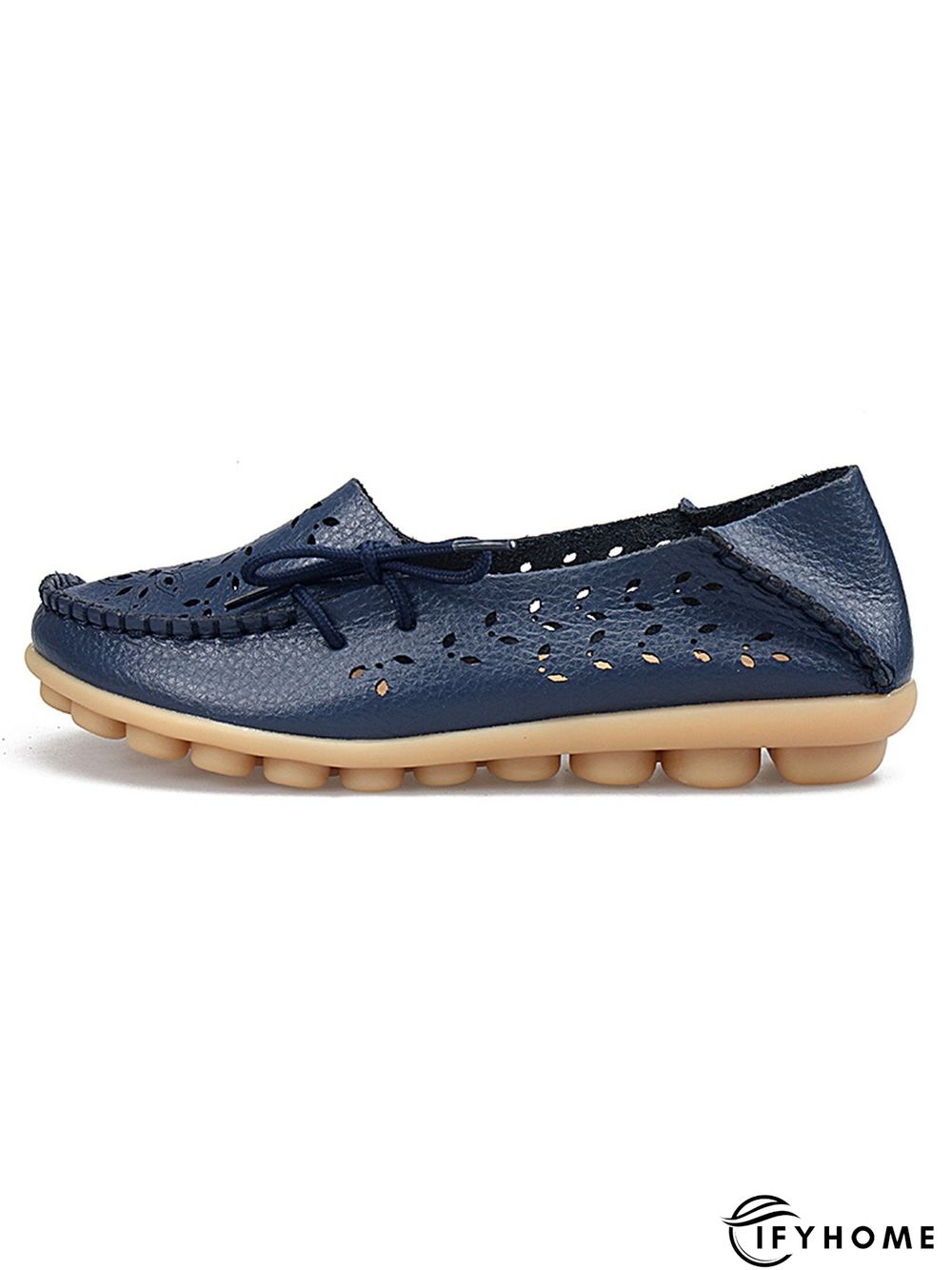 Cowhide Hollow Lace-up Portable Shoes | IFYHOME