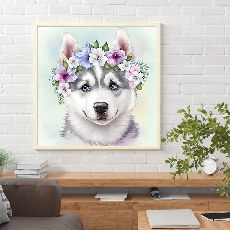 Diamond Painting - Small Husky Player – Figured'Art