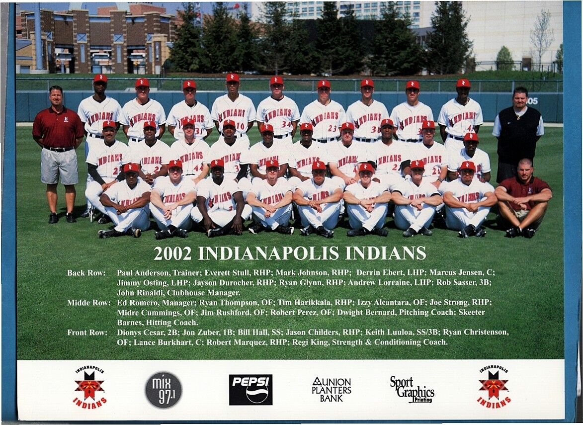 2002 INDIANAPOLIS INDIANS - ORIGINAL COLOR TEAM ISSUED Photo Poster painting-NEAR-MINT