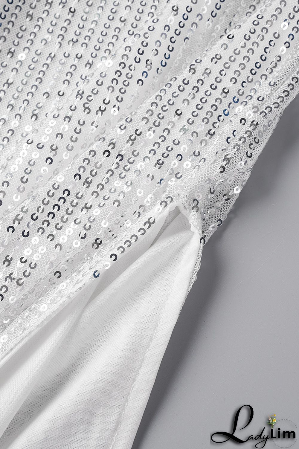 Black Sexy Solid Sequins Patchwork Slit Halter Evening Dress Dresses