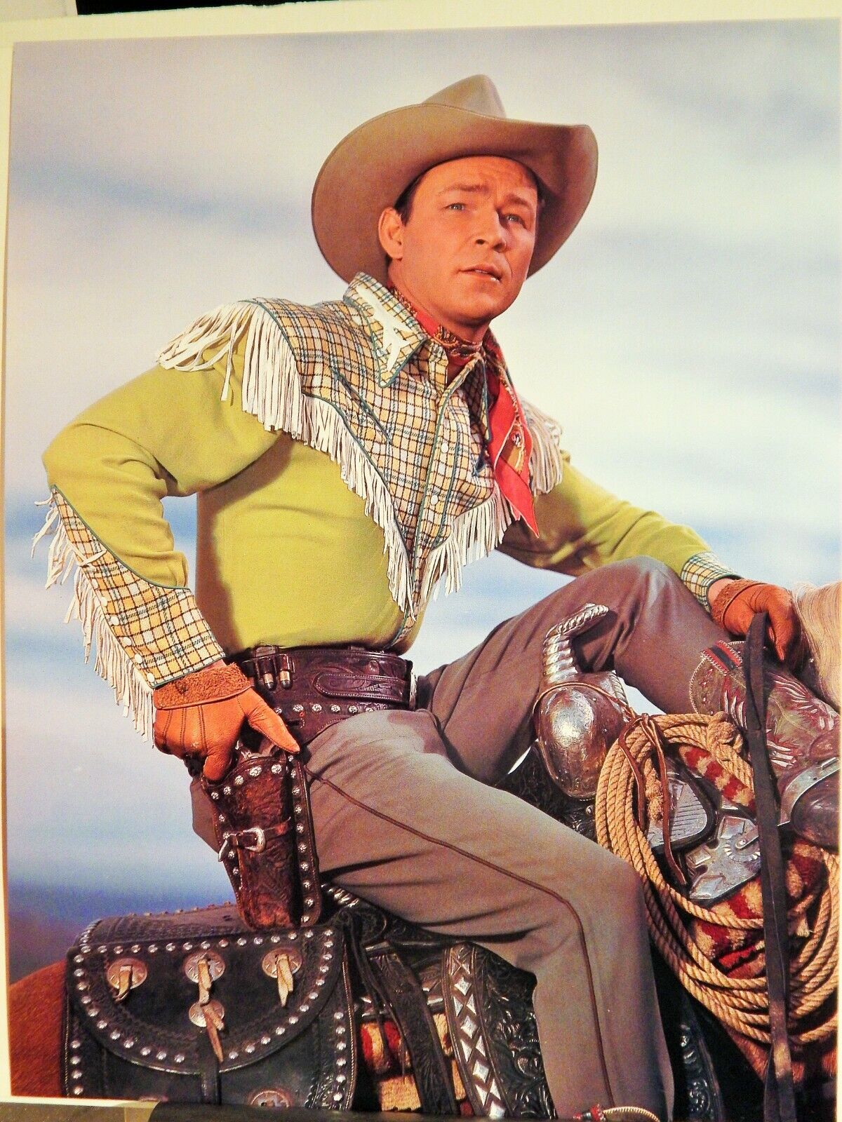 ROY ROGERS 1945 / EDDIE & DEBBIE WED 1955 PUBLICITY Photo Poster painting HI-DEF(1987 reprint)