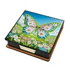 (US Local)Butterfly PU Diamond Painting Notecard Box Contains 150 Sheets of Paper