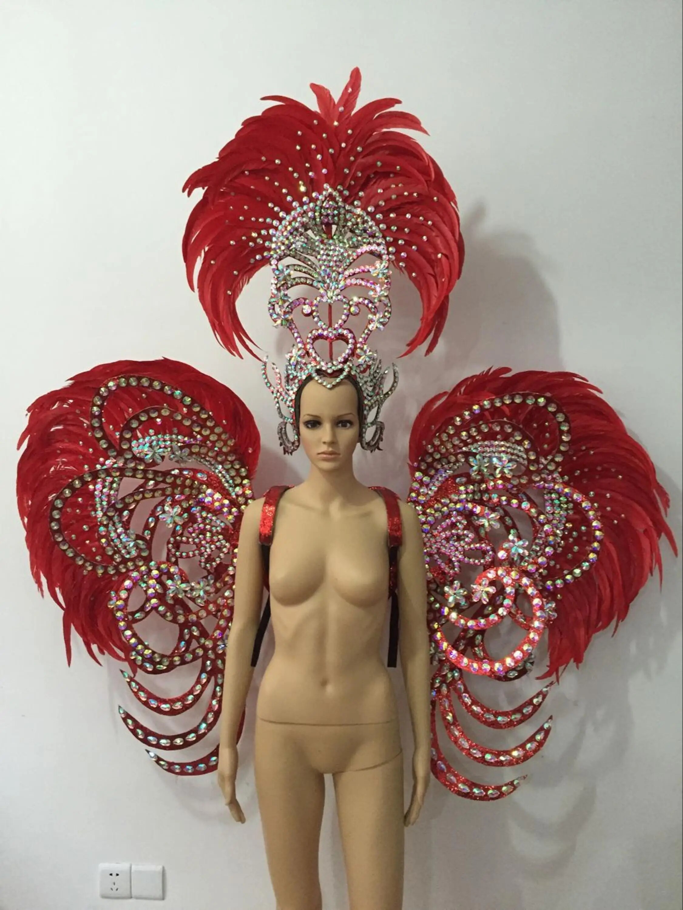 VCshoes Brazil Rio Spanish Cuba Santiago Havana Venice Dionysia Carnival Float Mask Dress Masque Ball Costume Samba Plumage Plume Headd