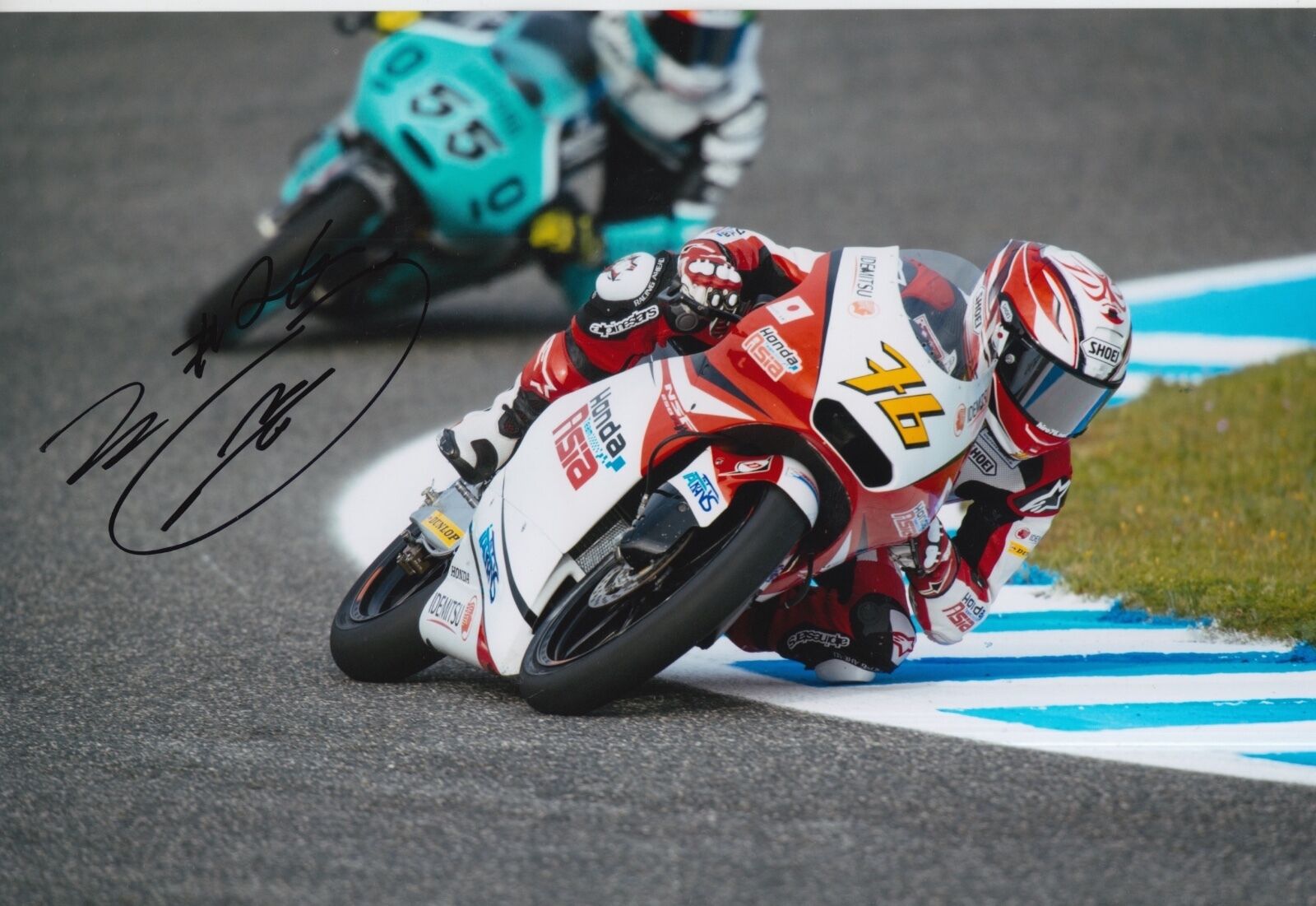 Hiroki Ono Hand Signed 12x8 Photo Poster painting Honda Team Asia Moto3 2016 MOTOGP.