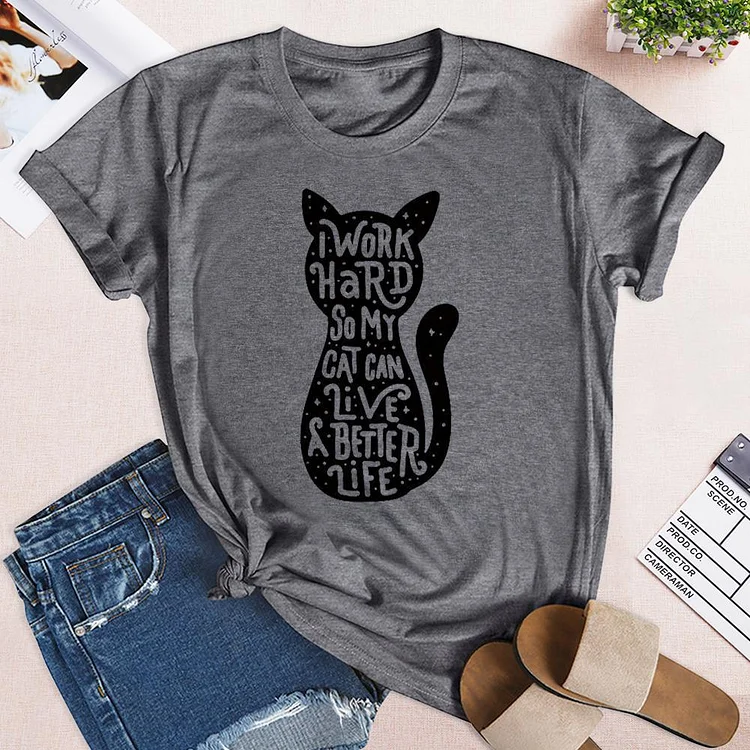 Alphabet cat T-shirt Tee -01541-Annaletters