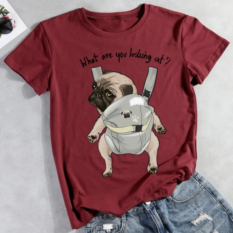 Dog And Slogan  Pet Animal Lover T-shirt Tee -012552-CB