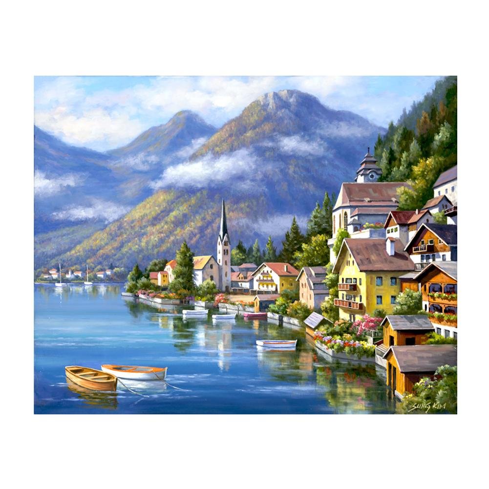 Full Round Diamond Painting - Beautiful Country(40*30cm)