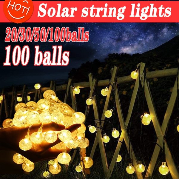 20/30/50/100Balls Solar Lantern Garden Outdoor Lantern Waterproof Crystal Ball Lantern Houseware Garden Decoration Christmas Decoration Lighting Solarlichterketten - Shop Trendy Women's Fashion | TeeYours
