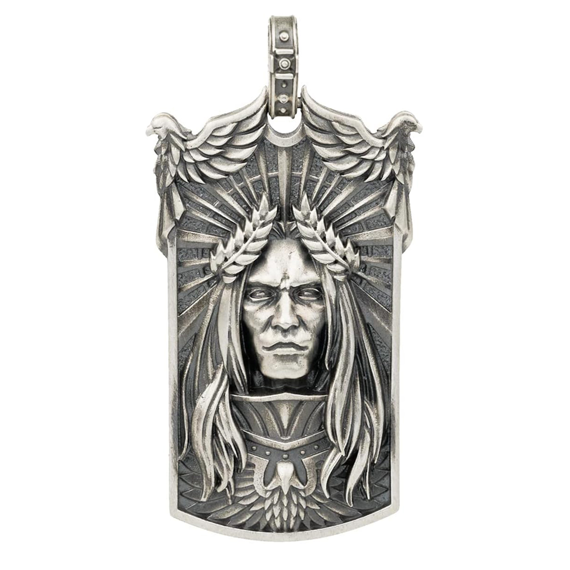 Starforged Warhammer 40K - Inspired Emperor's Sigil Pure Silver Pendant - Trendy Accessory