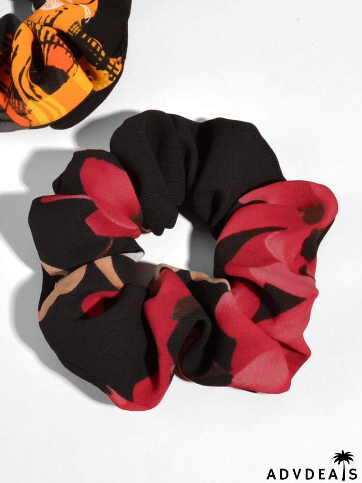 3pcs Houndstooth Print Scrunchie