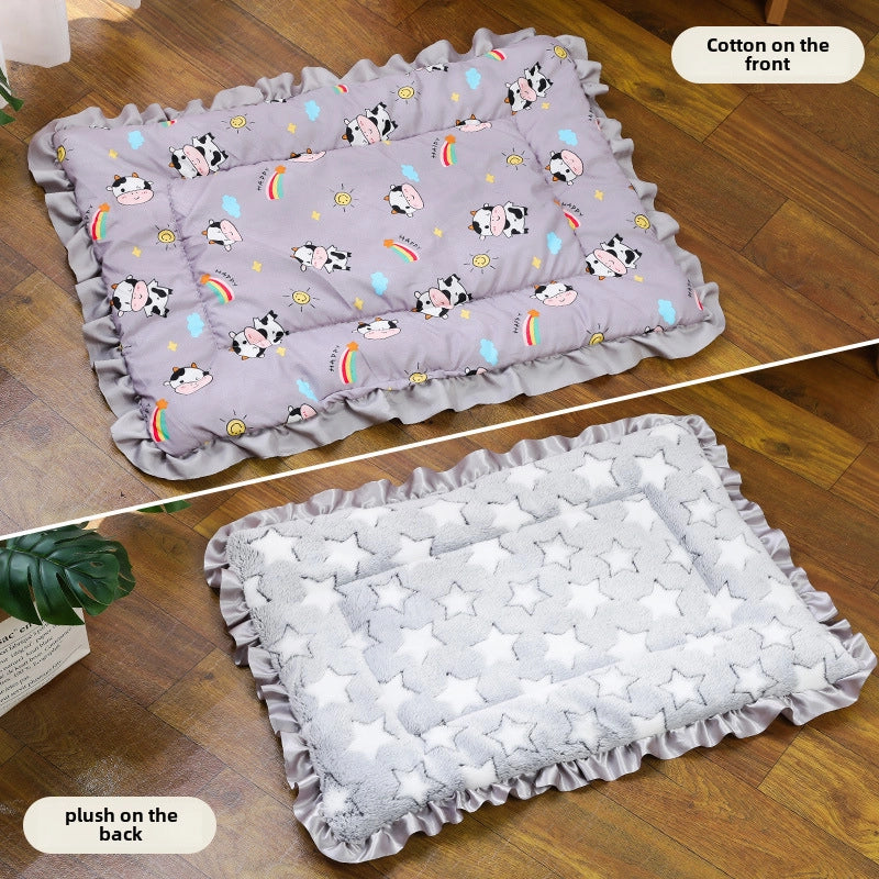 Spot Pet Sleeping Mat Thickened Autumn And Winter Warm Mat Cat Dog Universal Blanket Mat Pet Supplies