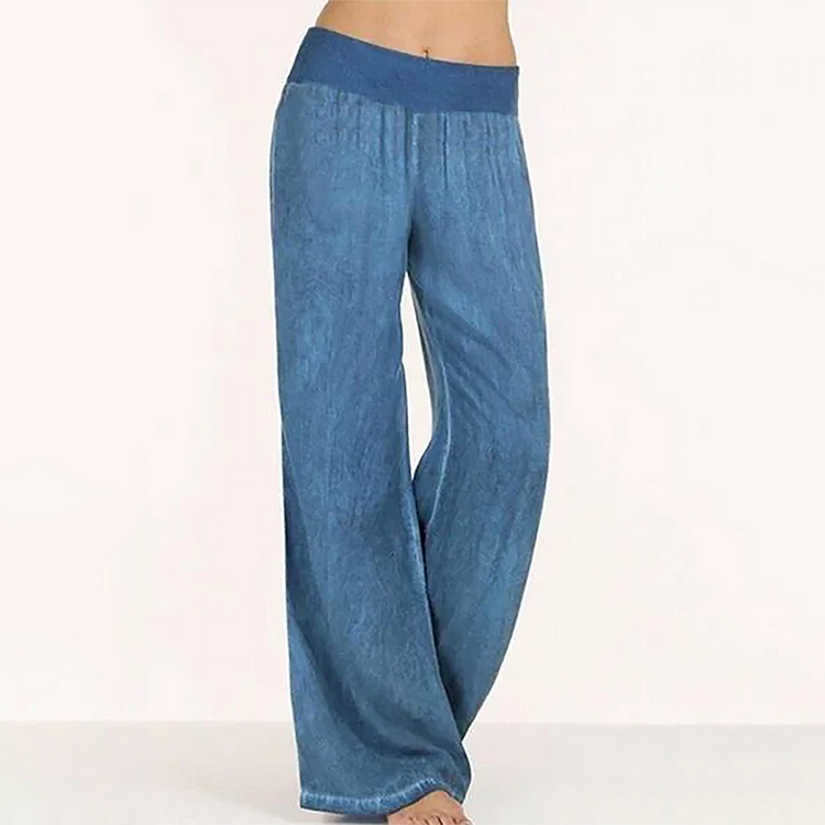 Women's Casual Basic Solid Color Loose Long Pants