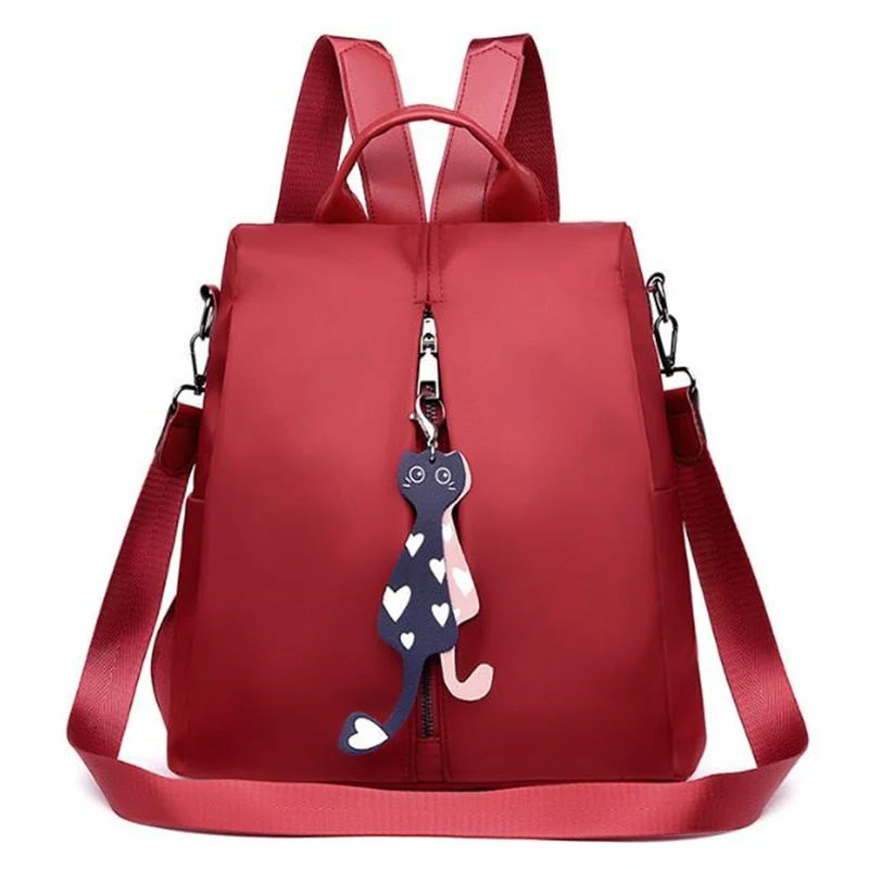 Waterproof Oxford Women Backpack Fashion Anti-theft School Bag Embroidery Designer Female Large Capacity Travel Shoulder Handbag